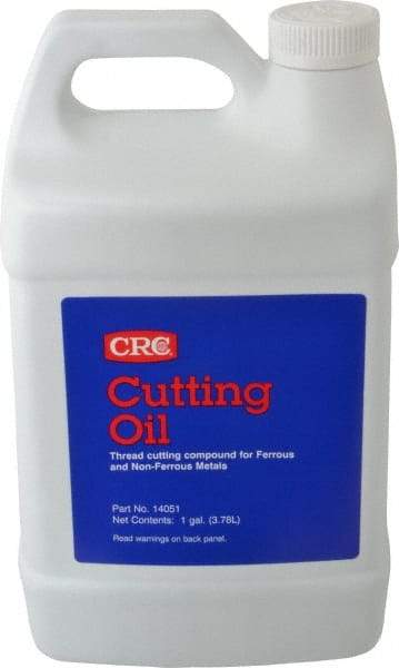 CRC - 1 Gal Bottle Cutting Fluid - Straight Oil, For Drilling, Reaming, Sawing, Shearing, Tapping, Threading, Turning - Makers Industrial Supply