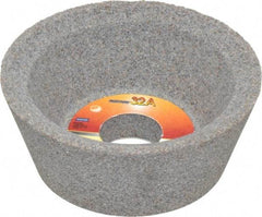 Norton - 3" Diam, 3/4" Hole Size, 1-1/4" Overall Thickness, 60 Grit, Type 11 Tool & Cutter Grinding Wheel - Medium Grade, Aluminum Oxide, K Hardness, Vitrified Bond, 7,640 RPM - Makers Industrial Supply