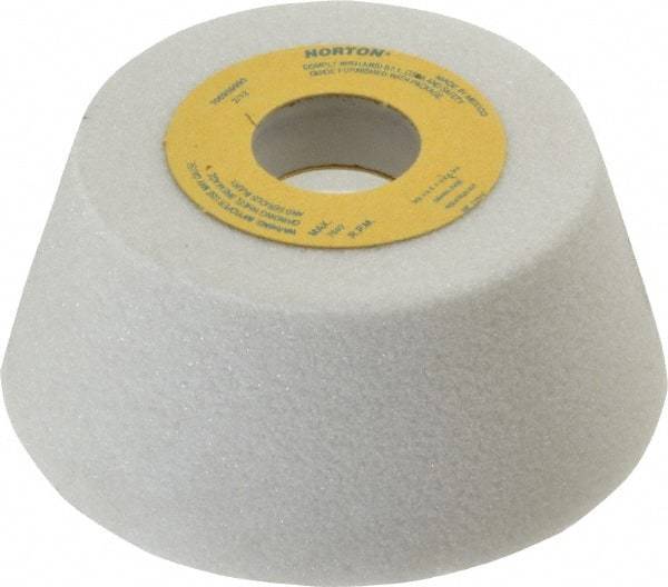 Norton - 3" Diam, 3/4" Hole Size, 1-1/4" Overall Thickness, 60 Grit, Type 11 Tool & Cutter Grinding Wheel - Medium Grade, Aluminum Oxide, J Hardness, Vitrified Bond, 7,640 RPM - Makers Industrial Supply