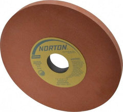 Norton - 7" Diam x 1-1/4" Hole x 1/2" Thick, Q Hardness, 220 Grit Surface Grinding Wheel - Aluminum Oxide, Type 1, Very Fine Grade, 3,600 Max RPM, Vitrified Bond, No Recess - Makers Industrial Supply