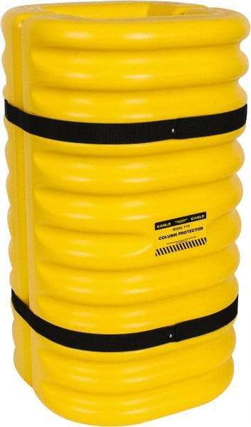 Eagle - 24" Wide x 24" Deep x 42" High, High Density Polyethylene Column Protector - Fits 12" Columns, Yellow - Makers Industrial Supply