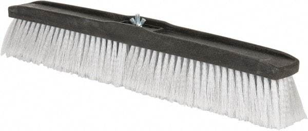 PRO-SOURCE - 24" General Purpose Polypropylene Push Broom - 3" Bristle Length, Plastic Block, Bolt-On Handle Connection, Handle Sold Separately - Makers Industrial Supply