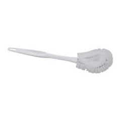 PRO-SOURCE - 17" OAL Toilet Bowl Brush - Polypropylene Bristles, 13" Plastic Handle, White - Makers Industrial Supply