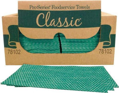 PRO-SOURCE - 1/4 Fold Food Service Wipes - Box, 22" x 12" Sheet Size, Green - Makers Industrial Supply