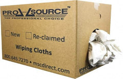 PRO-SOURCE - Virgin Cotton T-Shirt Rag - Lint-Free, White, 3 to 4 Pieces per Lb, Comes in Box - Makers Industrial Supply