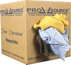 PRO-SOURCE - Reclaimed Rags - Assorted Colors, Fleece and Sweatshirt, Low Lint, Box - Makers Industrial Supply