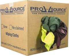 PRO-SOURCE - Reclaimed Rags - Assorted Colors, Fleece and Sweatshirt, Low Lint, Box - Makers Industrial Supply