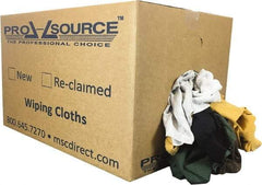 PRO-SOURCE - Reclaimed Rags - Assorted Colors, Fleece and Sweatshirt, Low Lint, Box - Makers Industrial Supply