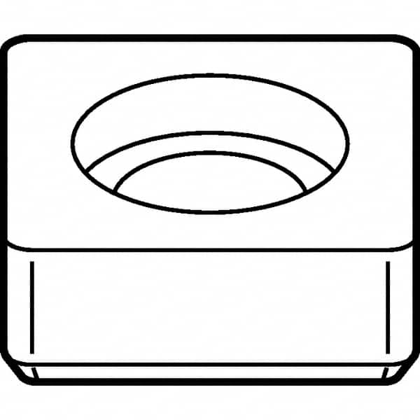 Kennametal - 7.52mm Inscribed Circle, Square Turning Shim for Indexables - 0.19" Thick, SKSN Shim Style - Makers Industrial Supply