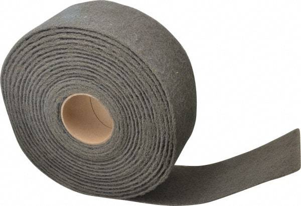 3M - 30' Long x 4" Wide Nonwoven Roll - Very Fine Grade, Gray, Silicon Carbide - Makers Industrial Supply