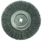 10" Diameter - 3/4" Arbor Hole - Crimped Steel Wire Straight Wheel - Makers Industrial Supply