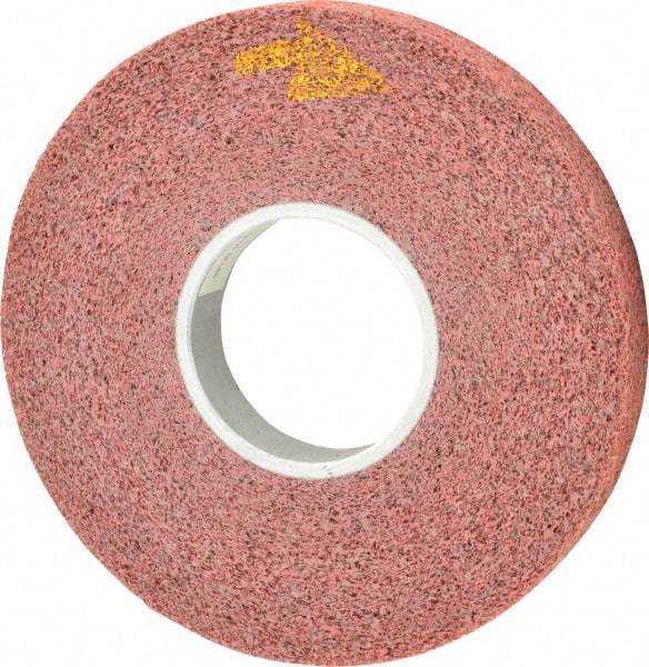 3M - 8" Diam, 1" Face Width, 3" Center Hole, Coarse Grade, Aluminum Oxide Deburring Wheel - Convolute, Medium Density 5 Grade, 4,500 RPM - Makers Industrial Supply