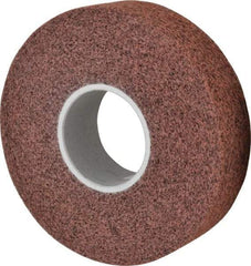 3M - 8" Diam, 2" Face Width, 3" Center Hole, Medium Grade, Aluminum Oxide Deburring Wheel - Convolute, Soft Density 4 Grade, 4,500 RPM - Makers Industrial Supply