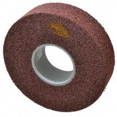 3M - 8" Diam, 2" Face Width, 3" Center Hole, Medium Grade, Aluminum Oxide Deburring Wheel - Convolute, Medium Density 5 Grade, 4,500 RPM - Makers Industrial Supply