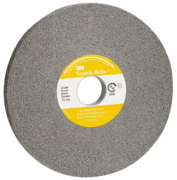 3M - 16" Diam, 2" Face Width, 10" Center Hole, Fine Grade, Silicon Carbide Deburring Wheel - Convolute, Hard Density 7 Grade, 2,250 RPM - Makers Industrial Supply