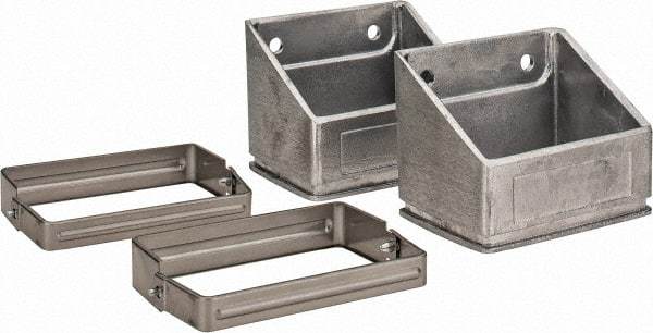 KabelSchlepp - 4.72 Inch Outside Width x 3.31 Inch Outside Height, Cable and Hose Carrier Stainless Steel Tube Mounting Bracket Set - 6.1 Inch Bend Radius, 3.94 Inch Inside Width x 2.76 Inch Inside Height - Makers Industrial Supply