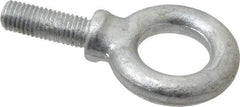 Made in USA - 4,000 Lb Capacity, Steel, 5/8-11 Thread, Fixed Lifting Eye Bolt - Fully Threaded, 1-3/4" Shank, 1-3/4" Thread Length, Shoulder - Makers Industrial Supply