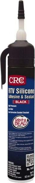 CRC - 8 oz Tube Black RTV Silicone Gasket Sealant - -30 to 450°F Operating Temp, 24 hr Full Cure Time - Makers Industrial Supply