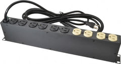 Tripp-Lite - 12 Outlets, 120 Volts, 15 Amps, 15' Cord, Power Outlet Strip - Rack Mount, 5-15P NEMA Configuration, 17-1/2" Strip, ANSI C62.41, IEEE 587, IEEE 587 Category A Specifications, IEEE 587 Category B Specifications, UL1449 3rd Edition - Makers Industrial Supply