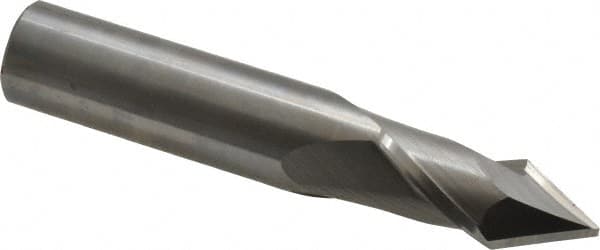 Melin Tool - 5/8" Diam, 1-1/4" LOC, 2 Flute, 60° Point Angle, Solid Carbide Drill Mill - Uncoated, 3-1/2" OAL, 5/8" Shank Diam - Makers Industrial Supply