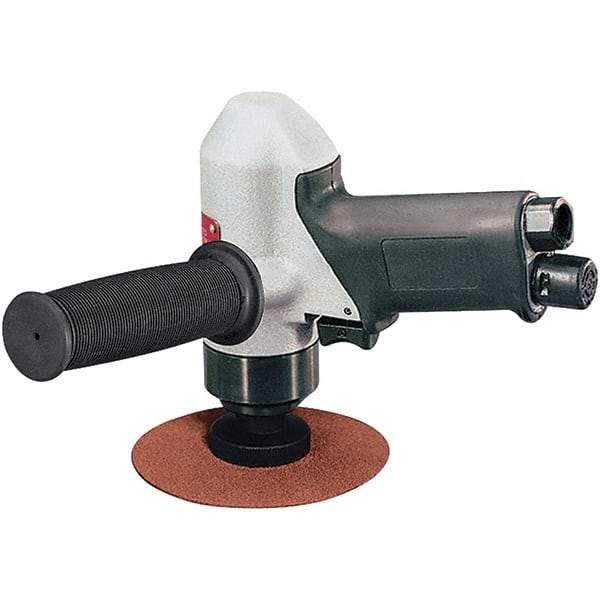 Dynabrade - 4-1/2 to 5" Disc, 8,000 RPM, Pneumatic Handheld Disc Sander - 30 CFM, 1/4 NPT Inlet, 0.7 hp, 90 psi - Makers Industrial Supply