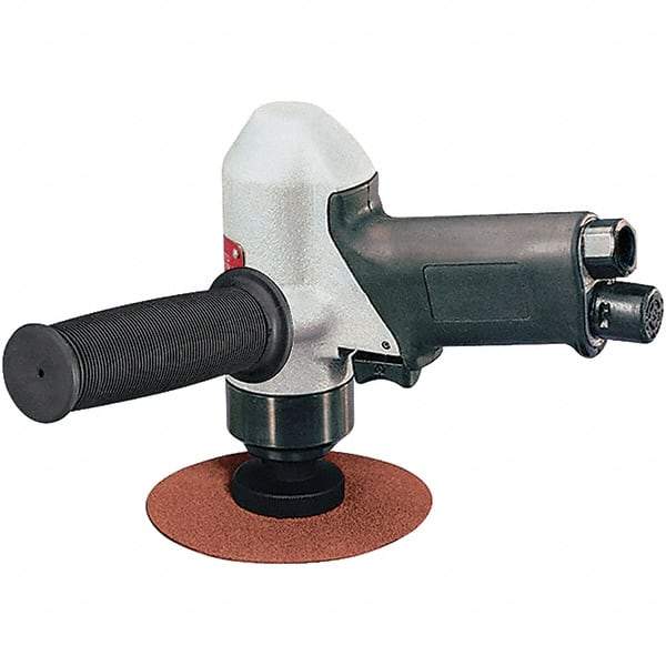 Dynabrade - 4-1/2 to 5" Disc, 11,000 RPM, Pneumatic Handheld Disc Sander - 32 CFM, 1/4 NPT Inlet, 0.7 hp, 90 psi - Makers Industrial Supply