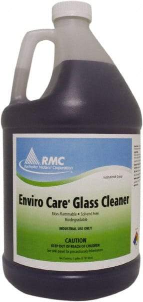 Rochester Midland Corporation - 1 Gal Bottle Fresh Glass Cleaner - Concentrated, Use on Ceramic Tile, Formica, Glass Surfaces, Mirrors, Plastic Surfaces, Stainless Steel - Makers Industrial Supply