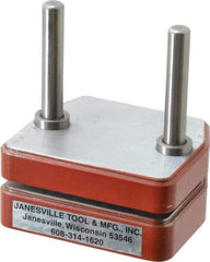 JT&M - 3" Guide Post Length, 5/8" Die Holder Thickness, Cast Iron, Mold Blank, Punch & Die Set - 1/2" Bushing Diam, 2-5/8" Overall Width x 2-1/4" Overall Depth - Makers Industrial Supply