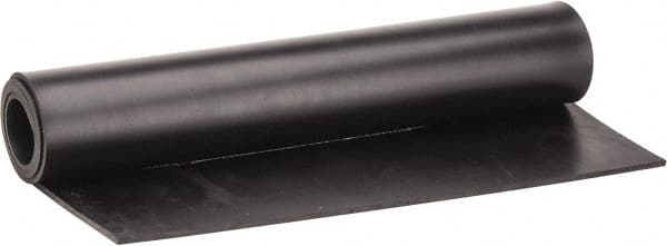 Made in USA - 24" Long, 12" Wide, 3/4" Thick, Buna-N Rubber Foam Sheet - 45 to 55 Durometer, Black, -40 to 212°F, 1,500 psi Tensile Strength, Stock Length - Makers Industrial Supply