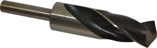 Interstate - 1-5/32" Drill, 118° Point, Cobalt Silver Deming & Reduced Shank Drill Bit - Makers Industrial Supply