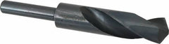 Interstate - 23.75mm Drill, 118° Point, High Speed Steel Silver Deming & Reduced Shank Drill Bit - Oxide Finish, 6" OAL, Straight Shank, 3" Flute Length - Makers Industrial Supply