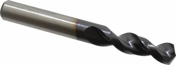 Accupro - 0.4331" 130° Parabolic Flute Cobalt Screw Machine Drill Bit - TiAlN Finish, Right Hand Cut, 1.85" Flute Length, 3.74" OAL, Split Point, Straight Shank - Makers Industrial Supply