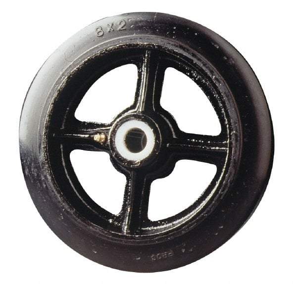 Fairbanks - 12 Inch Diameter x 2-1/2 Inch Wide, Rubber Caster Wheel - 1,700 Lb. Capacity, 2-3/4 Inch Hub Length, 7/8 Inch Axle Diameter, Roller Bearing - Makers Industrial Supply