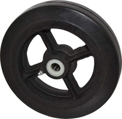 Fairbanks - 8 Inch Diameter x 2 Inch Wide, Rubber Caster Wheel - 1,000 Lb. Capacity, 2-3/16 Inch Hub Length, 5/8 Inch Axle Diameter, Roller Bearing - Makers Industrial Supply