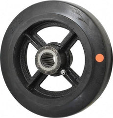 Fairbanks - 8 Inch Diameter x 2 Inch Wide, Rubber Caster Wheel - 1,000 Lb. Capacity, 2-1/4 Inch Hub Length, 1 Inch Axle Diameter, Roller Bearing - Makers Industrial Supply