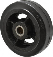 Fairbanks - 8 Inch Diameter x 2-1/2 Inch Wide, Rubber Caster Wheel - 1,300 Lb. Capacity, 2-3/4 Inch Hub Length, 1 Inch Axle Diameter, Roller Bearing - Makers Industrial Supply