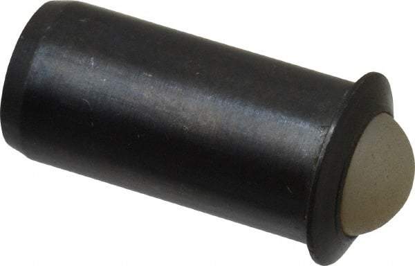 Vlier - 0.0643" Body Length x 5/16" Body Diam, 4 Lb Init to 10 Lb Final End Force, Steel Press Fit Ball Plunger - 1/4" Ball Diam, 0.09" Max Ball Reach, 0.045" Flange Thickness - Makers Industrial Supply