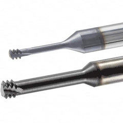 Iscar - M5x0.80 ISO, 0.15" Cutting Diam, 3 Flute, Solid Carbide Helical Flute Thread Mill - Internal Thread, 2-1/2" OAL, 1/4" Shank Diam - Makers Industrial Supply