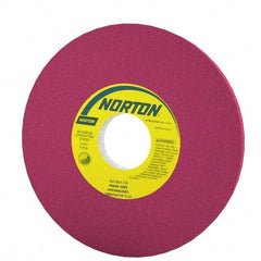 Norton - 7" Diam x 1-1/4" Hole x 1/2" Thick, J Hardness, 46 Grit Surface Grinding Wheel - Aluminum Oxide, Type 1, Coarse Grade, 3,600 Max RPM, Vitrified Bond, No Recess - Makers Industrial Supply