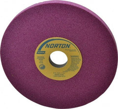 Norton - 8" Diam x 1-1/4" Hole x 1/2" Thick, I Hardness, 60 Grit Surface Grinding Wheel - Aluminum Oxide, Type 1, Medium Grade, 3,600 Max RPM, Vitrified Bond, No Recess - Makers Industrial Supply