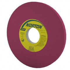 Norton - 8" Diam x 1-1/4" Hole x 1/2" Thick, J Hardness, 60 Grit Surface Grinding Wheel - Aluminum Oxide, Type 1, Medium Grade, 3,600 Max RPM, Vitrified Bond, No Recess - Makers Industrial Supply