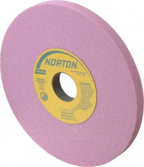 Norton - 7" Diam x 1-1/4" Hole x 1/2" Thick, I Hardness, 60 Grit Surface Grinding Wheel - Aluminum Oxide, Type 1, Medium Grade, 3,600 Max RPM, Vitrified Bond, No Recess - Makers Industrial Supply