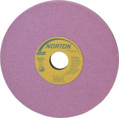 Norton - 8" Diam x 1-1/4" Hole x 1/2" Thick, H Hardness, 46 Grit Surface Grinding Wheel - Aluminum Oxide, Type 1, Coarse Grade, 3,105 Max RPM, Vitrified Bond, No Recess - Makers Industrial Supply