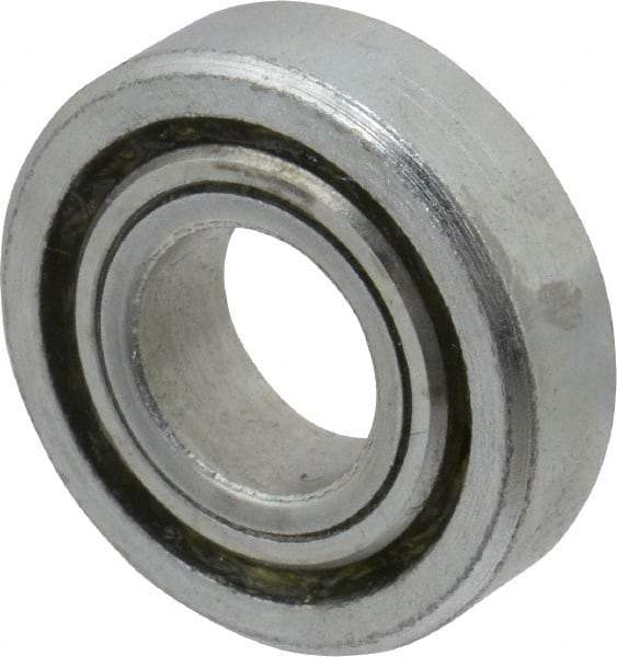 Value Collection - 3/8" Bore Diam, 7/8" OD, Open Unground Full Complement Radial Ball Bearing - 1/4" Wide, 1 Row, Round Bore, 356 Lb Dynamic Capacity - Makers Industrial Supply