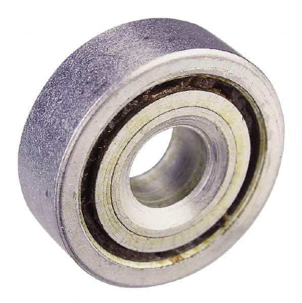 Value Collection - 1/2" Bore Diam, 1-9/32" OD, Open Unground Full Complement Radial Ball Bearing - 5/16" Wide, 1 Row, Round Bore, 533 Lb Dynamic Capacity - Makers Industrial Supply