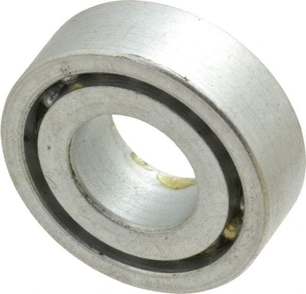 Value Collection - 5/8" Bore Diam, 1-3/8" OD, Open Unground Full Complement Radial Ball Bearing - 7/16" Wide, 1 Row, Round Bore, 769 Lb Dynamic Capacity - Makers Industrial Supply