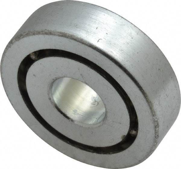 Value Collection - 1/2" Bore Diam, 1-1/2" OD, Open Unground Full Complement Radial Ball Bearing - 7/16" Wide, 1 Row, Round Bore, 769 Lb Dynamic Capacity - Makers Industrial Supply