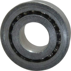 Value Collection - 5/8" Bore Diam, 1-3/8" OD, Open Unground Full Complement Radial Ball Bearing - With Flange, 1 Row, Round Bore, 769 Lb Dynamic Capacity - Makers Industrial Supply