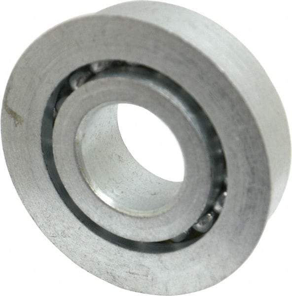 Value Collection - 5/8" Bore Diam, 1-1/2" OD, Open Unground Full Complement Radial Ball Bearing - With Flange, 1 Row, Round Bore, 769 Lb Dynamic Capacity - Makers Industrial Supply