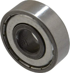 Value Collection - 1/2" Bore Diam, 1-3/8" OD, Double Shield Unground Retainer Type Radial Ball Bearing - 7/16" Wide, 1 Row, Round Bore, 915 Lb Dynamic Capacity - Makers Industrial Supply